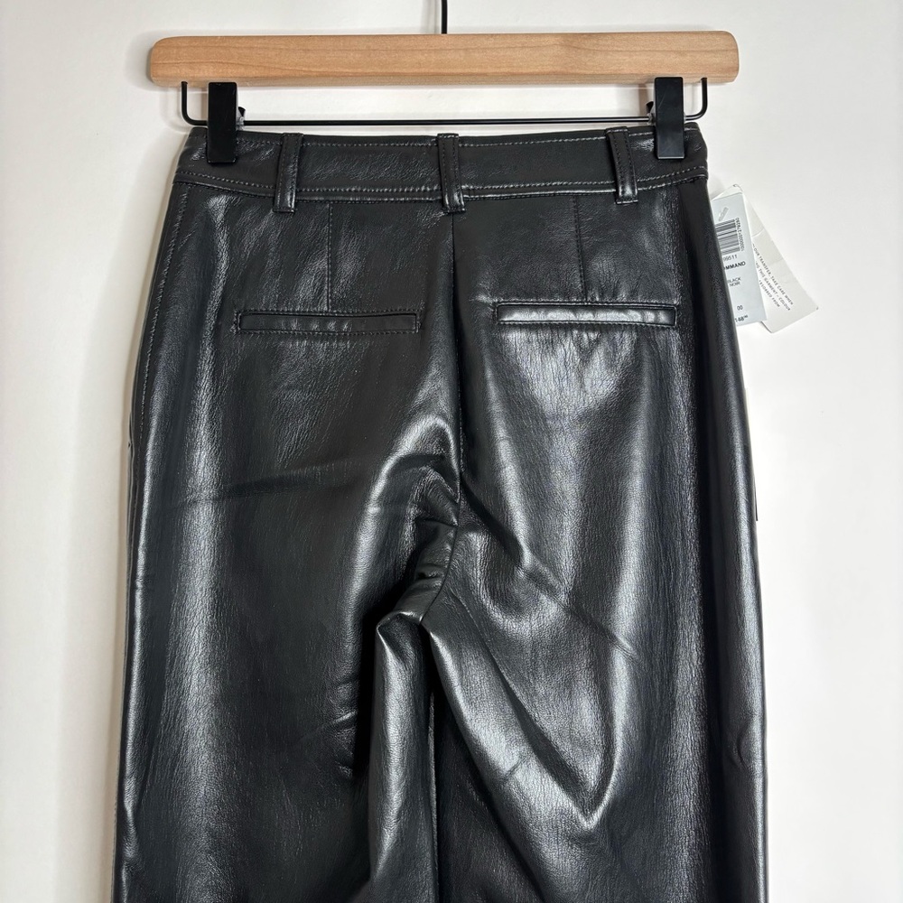 Aritzia Babaton Command Cropped Pant Mid-rise Vegan Leather pants size 00 - Picture 8 of 12